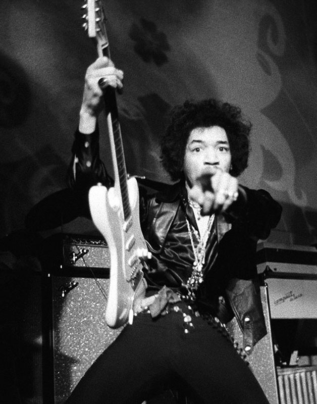Jimi Hendrix Performing (Pointing I), Fillmore West, San Francisco, February 1968