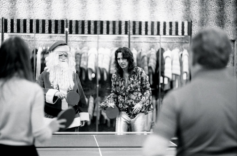 Alice Cooper Playing Ping-Pong, NYC, 1972