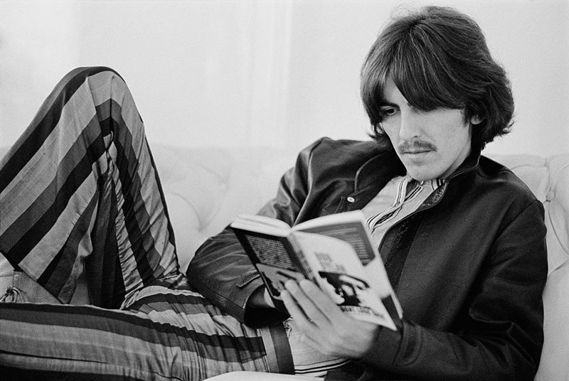 George Harrison Reading at the Apple Corps Headquarters, London, September 1968