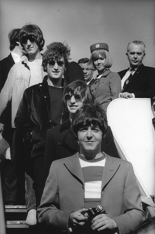 The Beatles, Exiting Plane, SFO, 1966