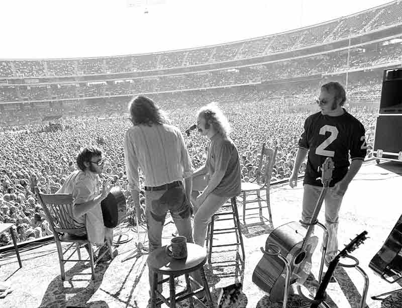 Crosby, Stills, Nash & Young Performing, Oakland, CA, 1974
