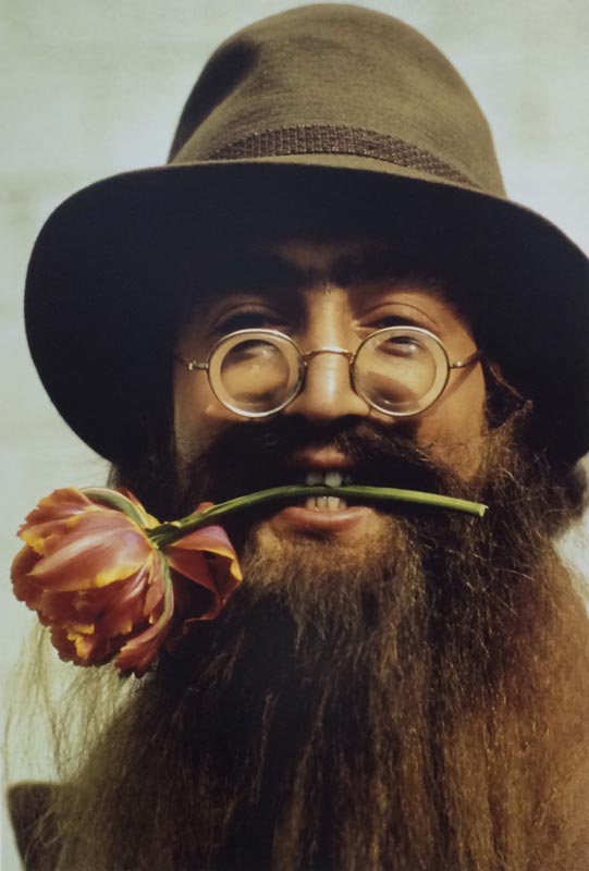 John Lennon in Disguise, Flower in Teeth, on the Set of Help!, 1965