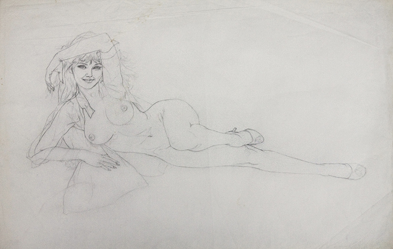 Study of a Reclining Nude Young Woman, 1971