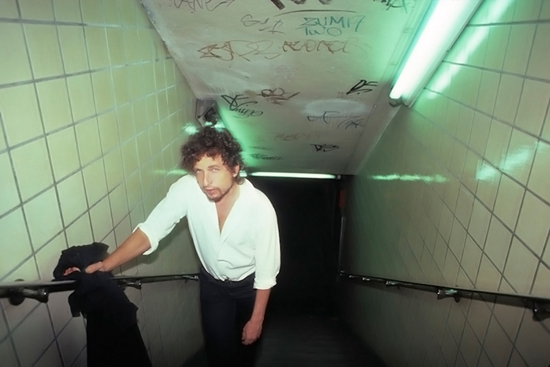 Bob Dylan, Subway Stairs, NYC, 1983