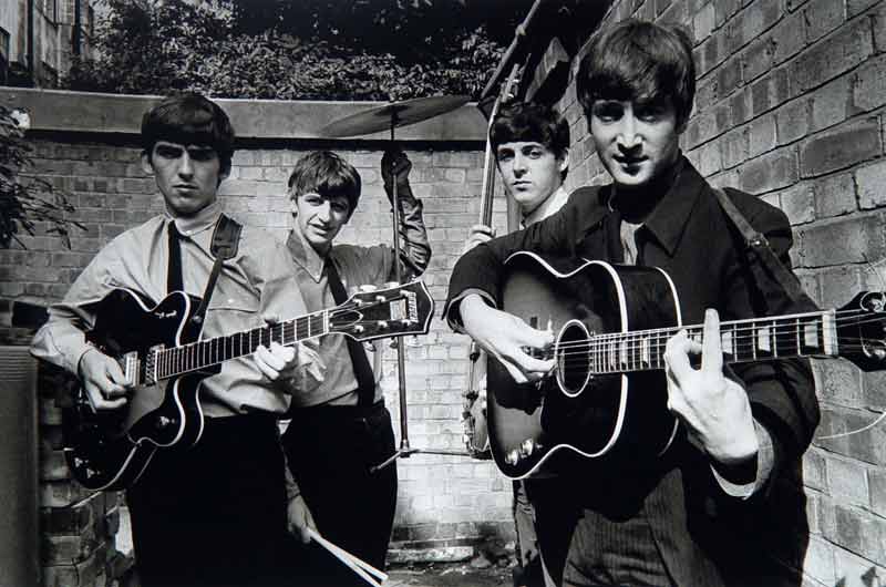 The Beatles in the Courtyard, London, 1963