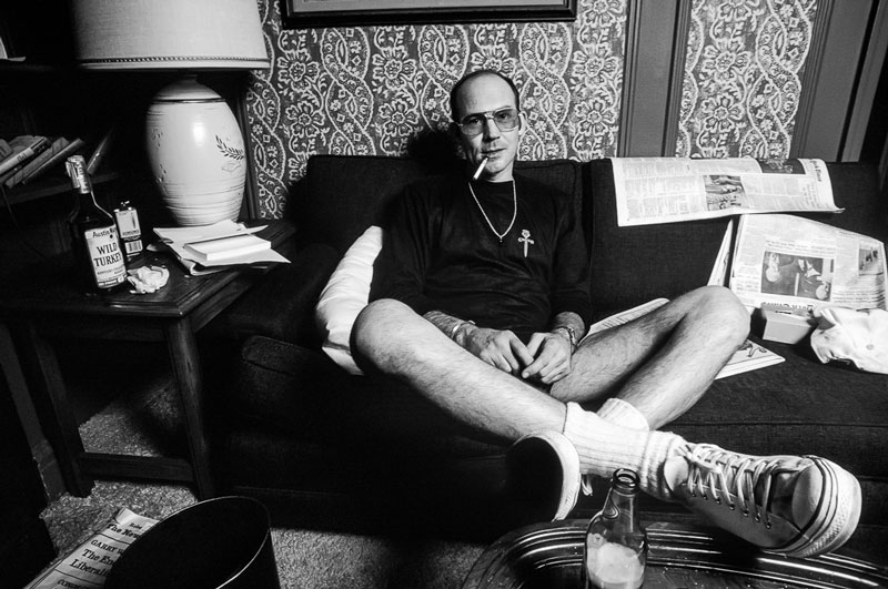 Hunter S Thompson Portrait on Couch, NYC, 1977