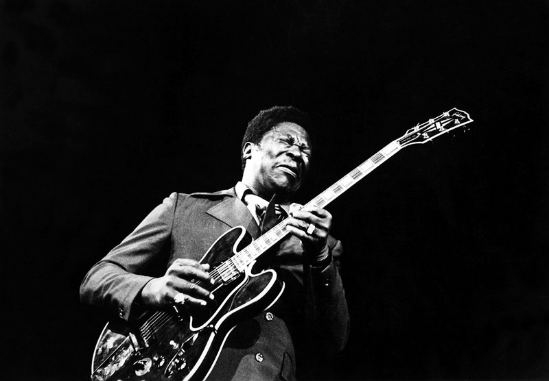BB King On Stage - Eyes Closed, LA Forum, Rolling Stones Tour, Los Angeles, Nov., 1969