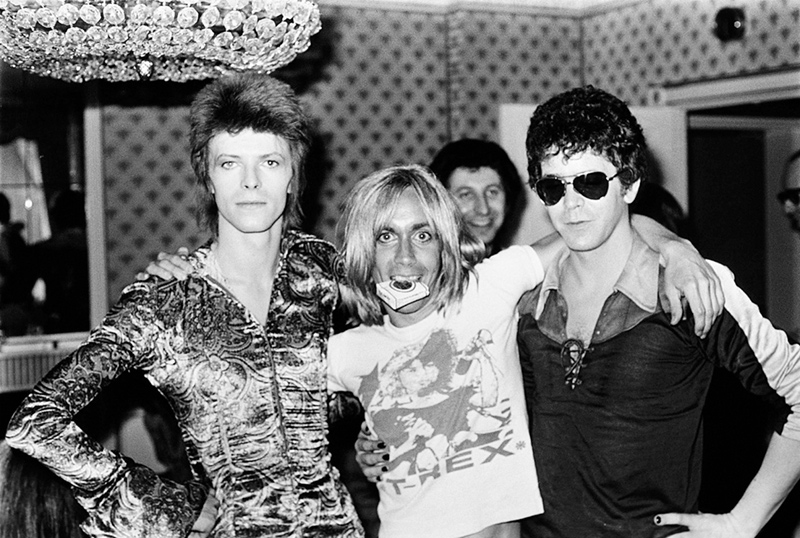 David Bowie, Iggy Pop and Lou Reed, London, 1972