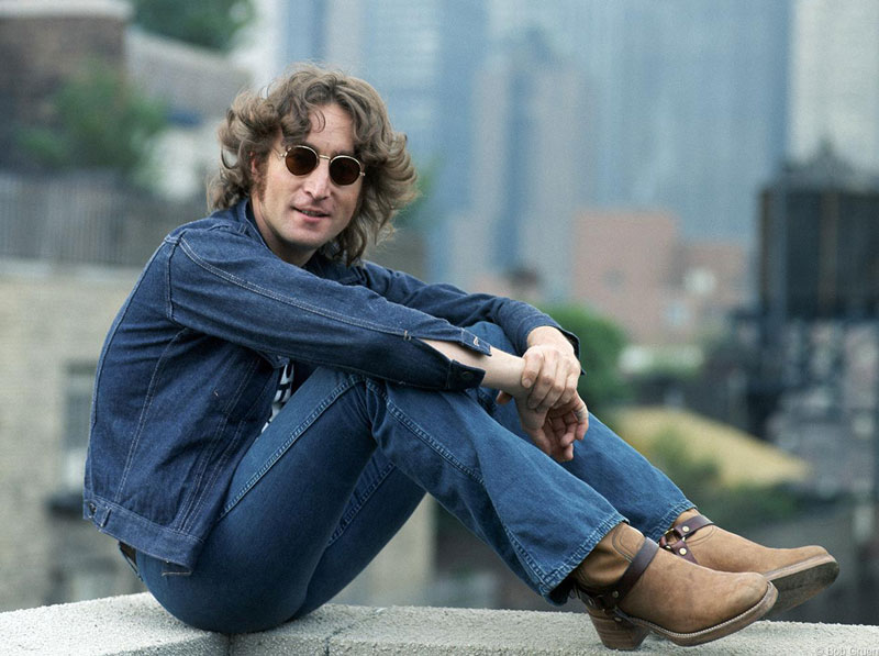 John Lennon, Denim Jacket Smiling, NYC, August 29, 1974 (Color)
