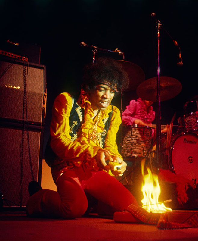 Jimi Hendrix Burning his Strat, Monterey Pop Festival, 1967