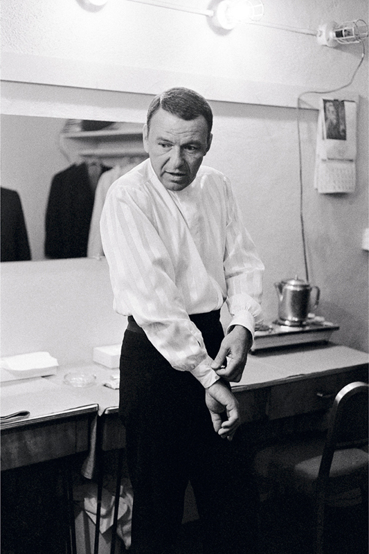 Frank Sinatra Fixing his Cuff in his Dressing Room, London, 1989