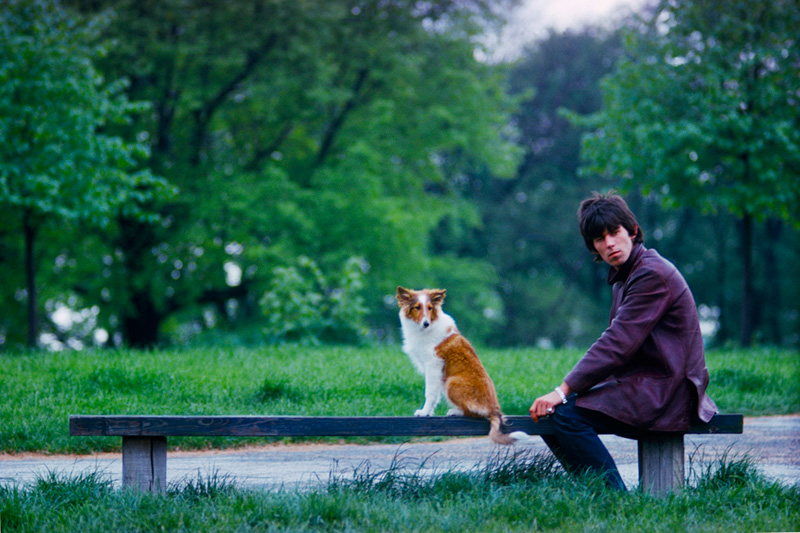 Keith Richards with Ratbag, Hyde Park, 1965 (color)