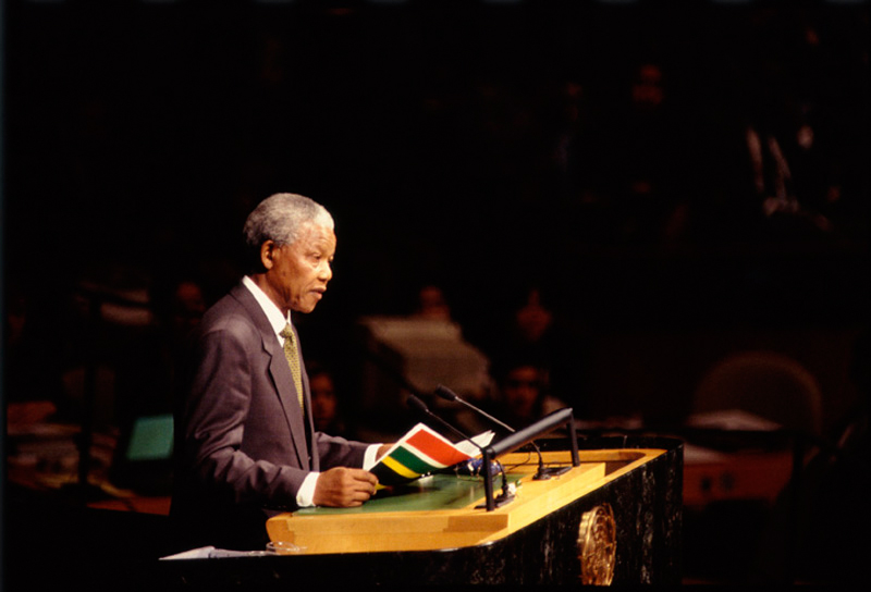 Nelson Mandela Addressing the United Nations, New York City, 1994