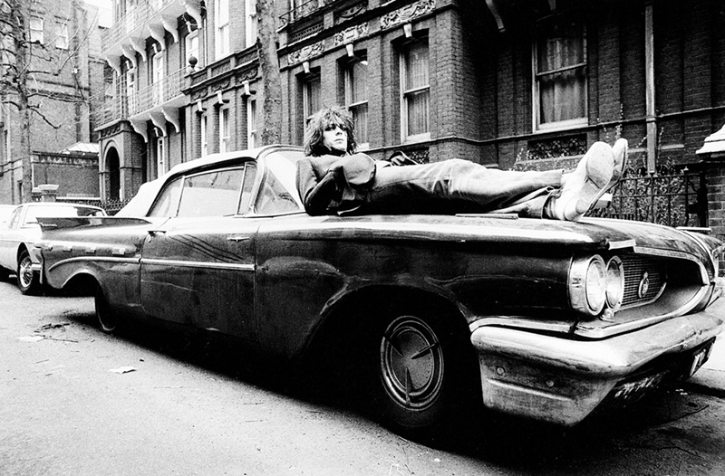 Syd Barrett, Laying on Car, London, 1969