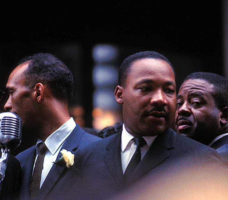 Albert Raby, Martin Luther King Jr., & Ralph Abernathy, City Hall, Chicago, 1966