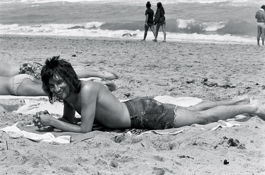 Rod Stewart Sunbathing, Hollywood, FL, 1972