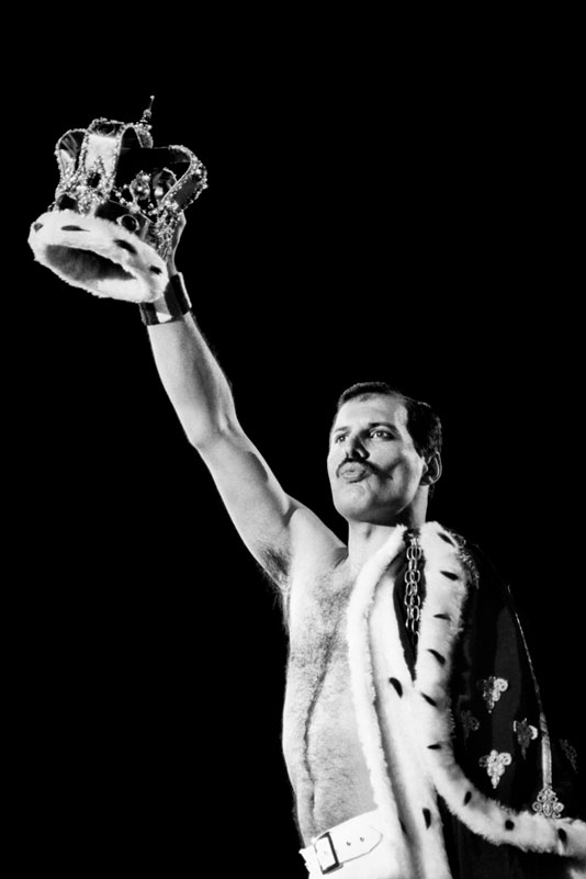 Freddie Mercury On Stage with Crown, 1986