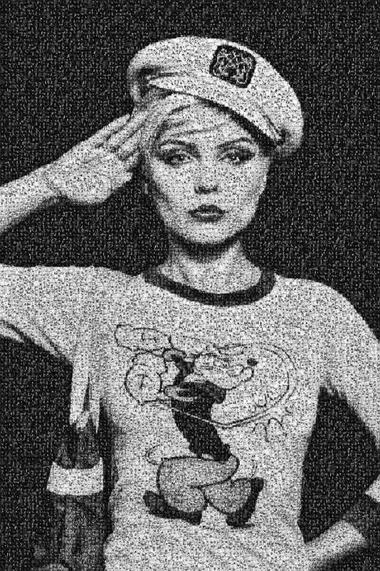 Debbie Harry Portrait in Sailor Hat (Salute), 1977-1981, Mosaic