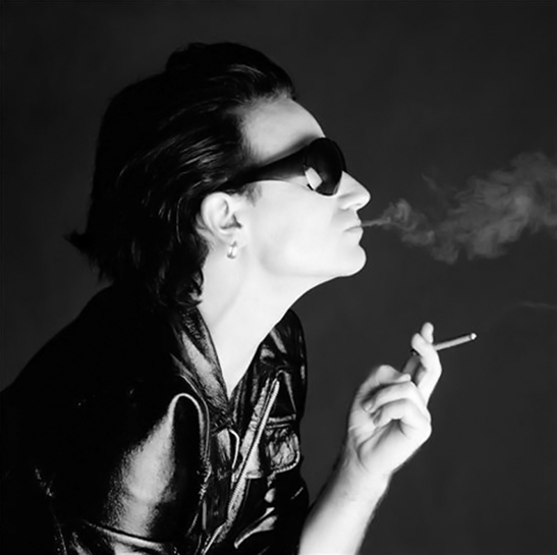 Bono Studio Portrait, Smoking, Los Angeles, 1992
