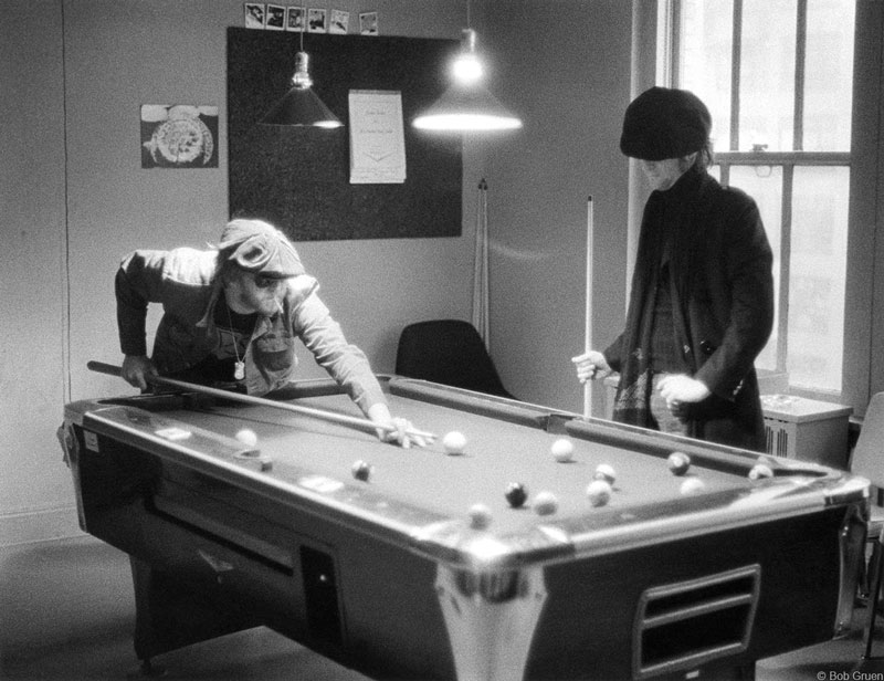 Harry Nilsson & John Lennon Playing Pool, Record Plant, NYC, 1974