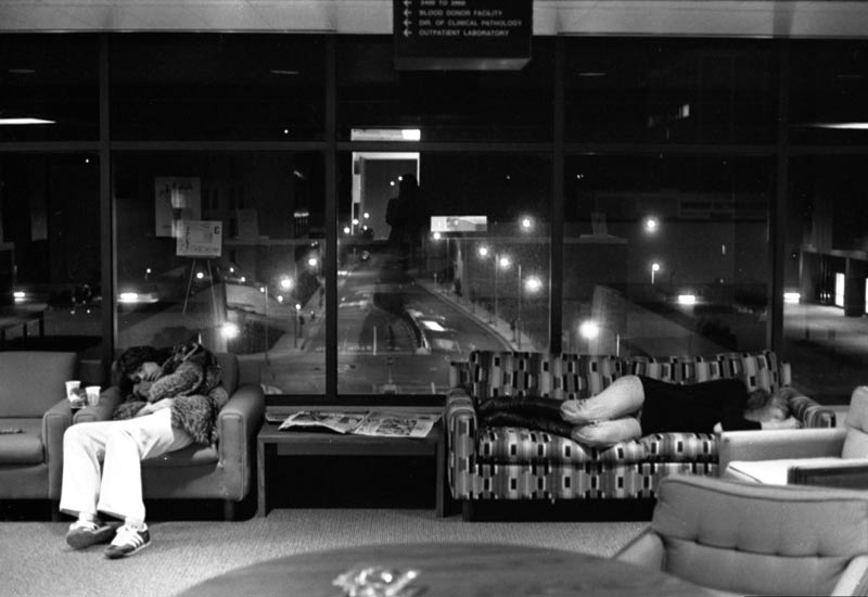The Long Night - Mick Jagger & Carinthia West Asleep in the Waiting Room, 1976