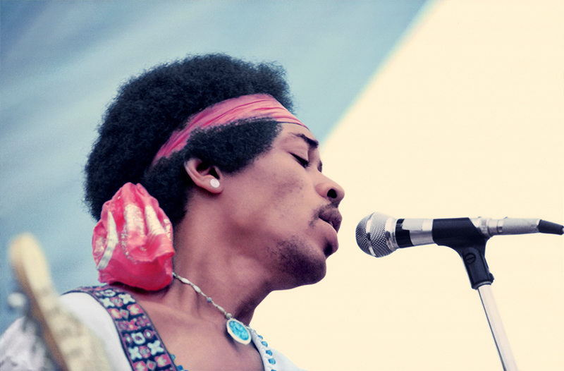 Jimi Hendrix Performing The Star Spangled Banner, Woodstock, 1969