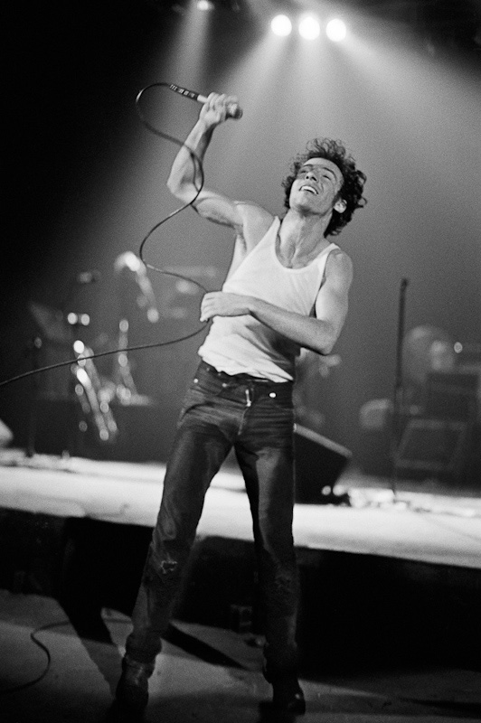 Bruce Springsteen Onstage, Holding Mic, 1978
