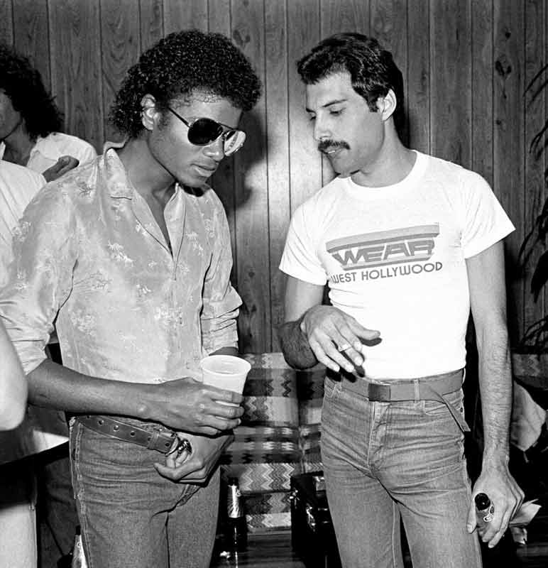 Michael Jackson and Freddie Mercury, Los Angeles, 1980