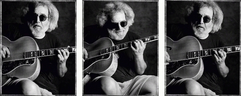 Jerry Garcia with Guitar Triptych, 1993