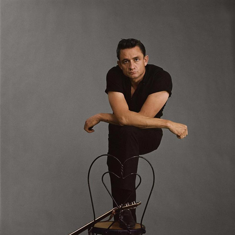 Johnny Cash Standing Portrait with Arms folded, Photo Studio, Los Angeles, CA, 1962