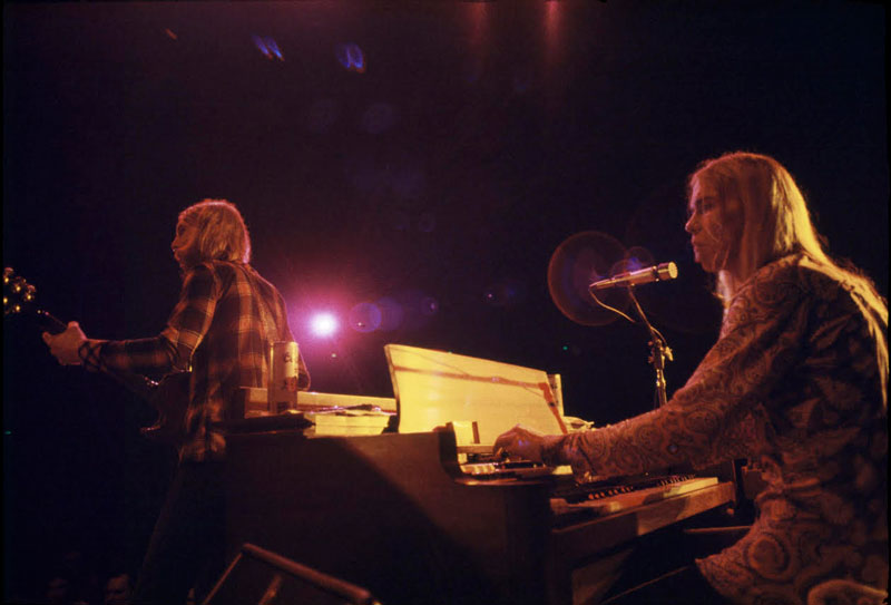 Duane & Gregg Allman Performing On Stage, California, October, 1971