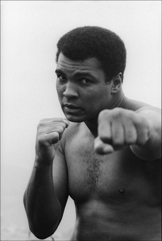 Muhammad Ali, Deer Lake, Pennsylvania, 1977 (fists vertical)