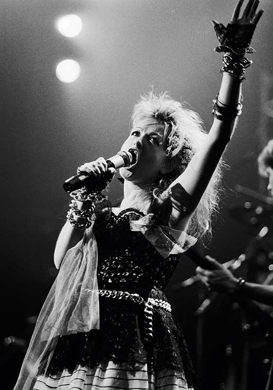 Cyndi Lauper on the Mic, Los Angeles, 1984
