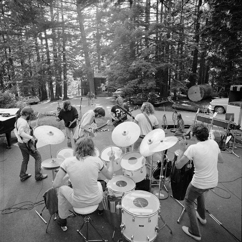 Crosby, Stills, Nash & Young Rehearsing, Broken Arrow Ranch, 1974