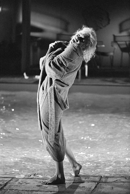 Marilyn Monroe (33), Bathrobe, on the Set of Something's Got to Give, May, 1962