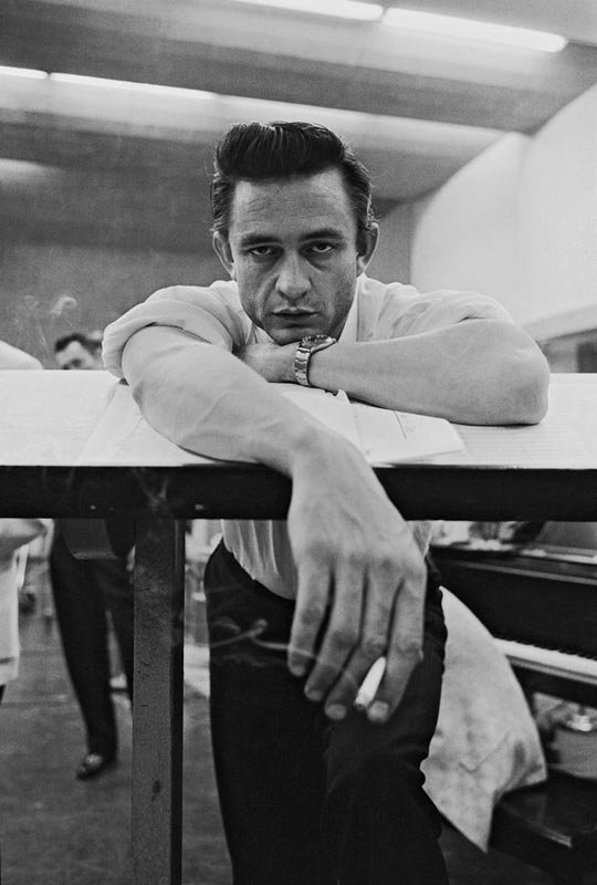 Johnny Cash with Cigarette I, Columbia Studios, Los Angeles, CA, 1961