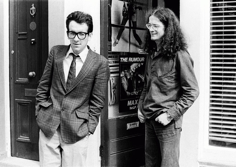 Elvis Costello Outside Stiff Records, London, 1977