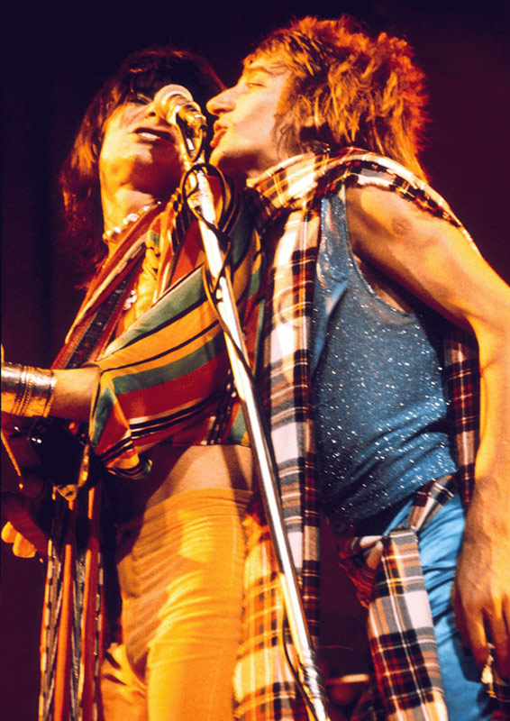 Rod Stewart & Ronnie Wood, The Faces, England, 1973