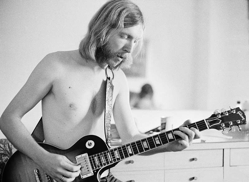 Duane Allman Shirtless With His Guitar I, One Fifth Avenue, NYC. June 27, 1971