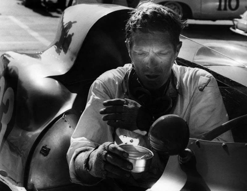 Steve McQueen - "Race Reflection," in his #33 Lotus Eleven, Santa Barbara Road Race, 1959