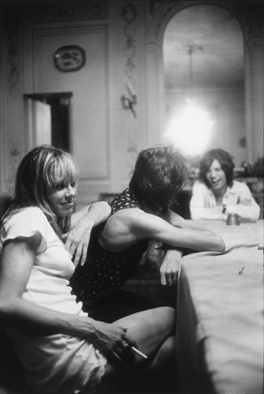 Anita, Keith & Mick at the Dining Table, Nellcôte, France, 1971