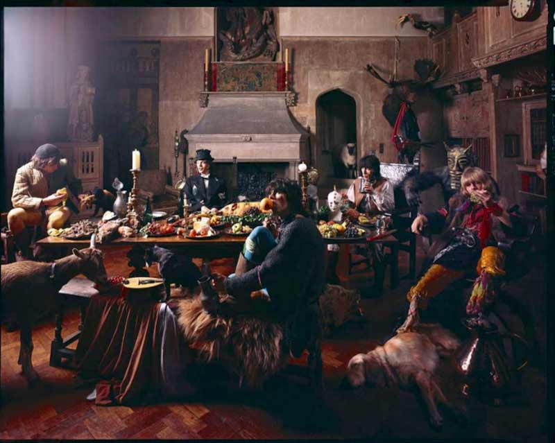 The Rolling Stones - Keith with Orange, Beggars Banquet Album Cover Shoot, London 1968