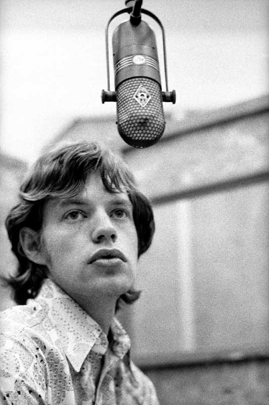 Mick Jagger at the Mic, RCA Studios, Hollywood, CA, 1965