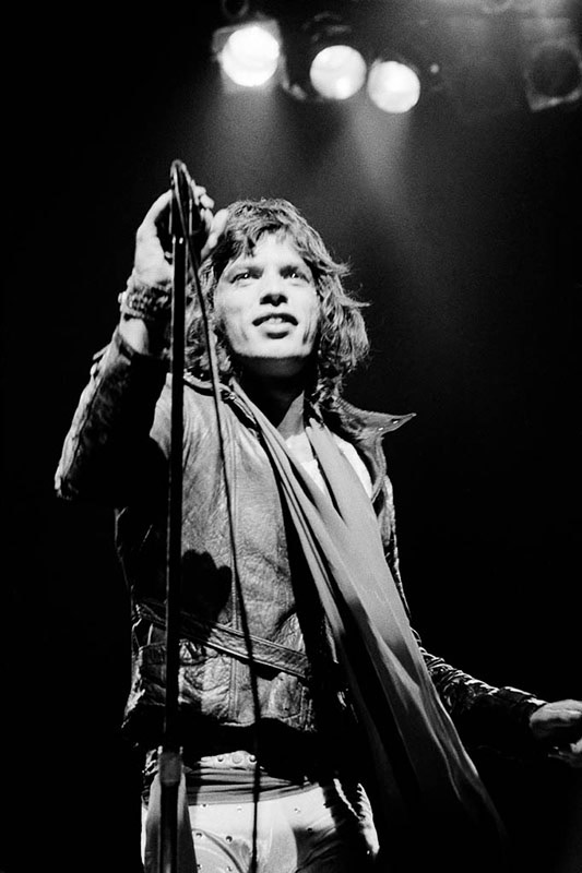 Mick Jagger Onstage with Microphone, 1972