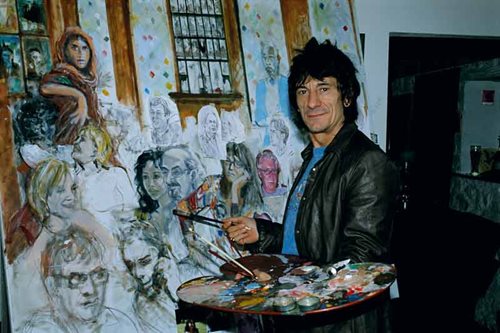 Ronnie Wood at the Ivy Painting, 2003