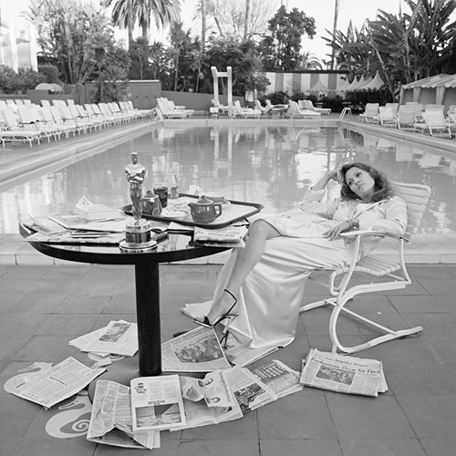 Faye Dunaway - Oscar Ennui I, Beverly Hills Hotel, Los Angeles, March 29, 1977 (B & W)