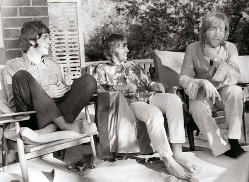 Paul, Ringo & John I, India, 1968