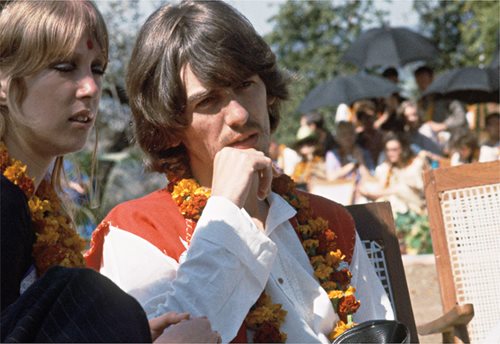 George Harrison and Pattie Boyd, Rishikesh, India, 1968