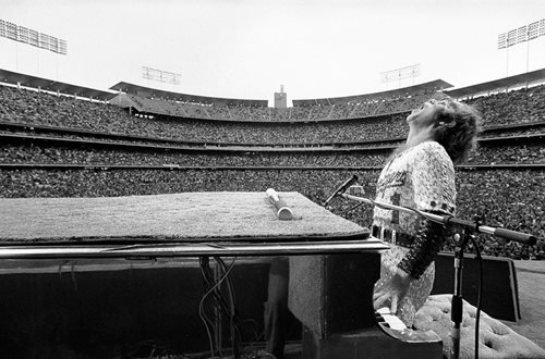 Elton John Howling, Dodger Stadium, 1975